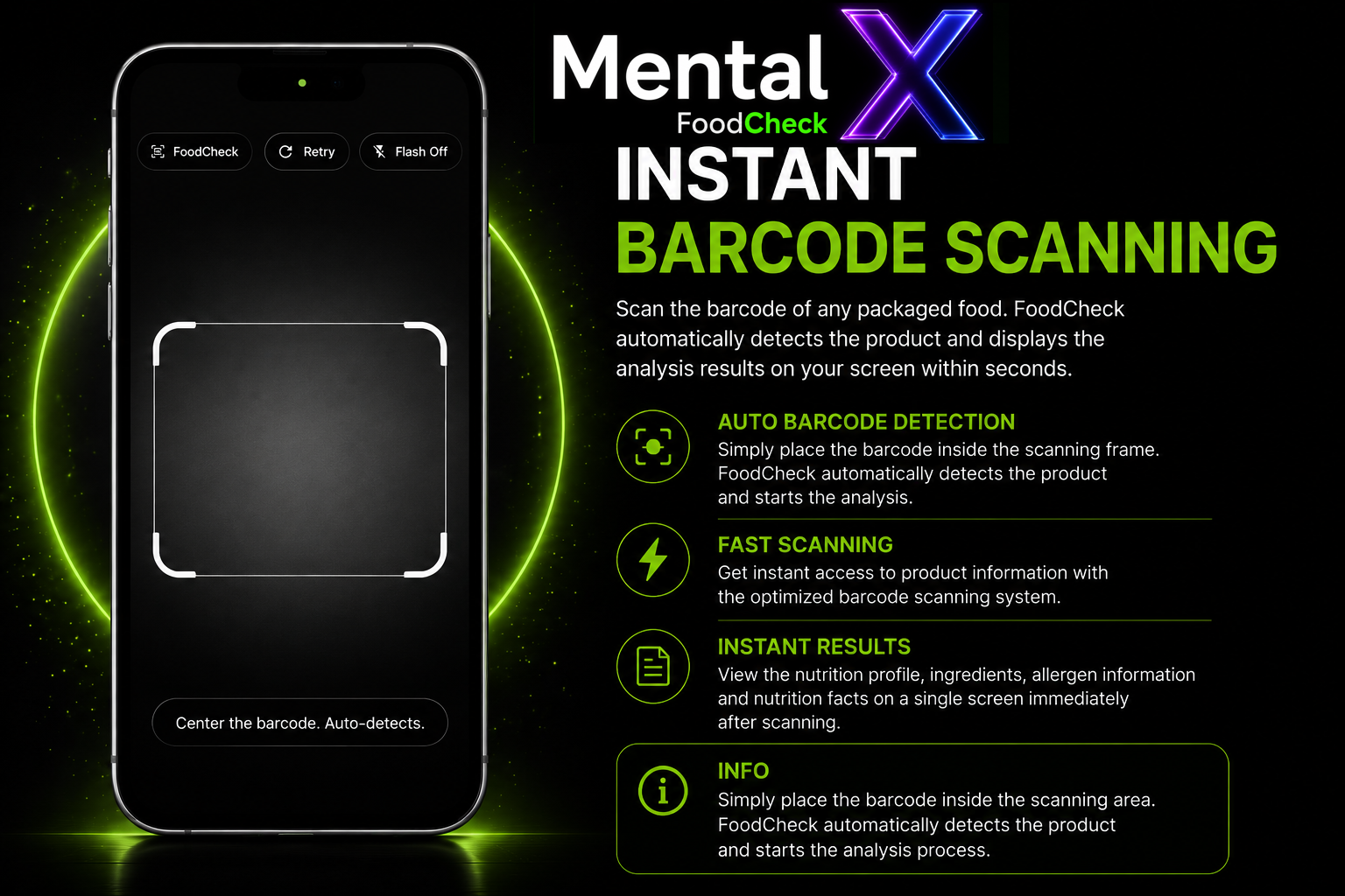 FoodCheck barcode scanning visual