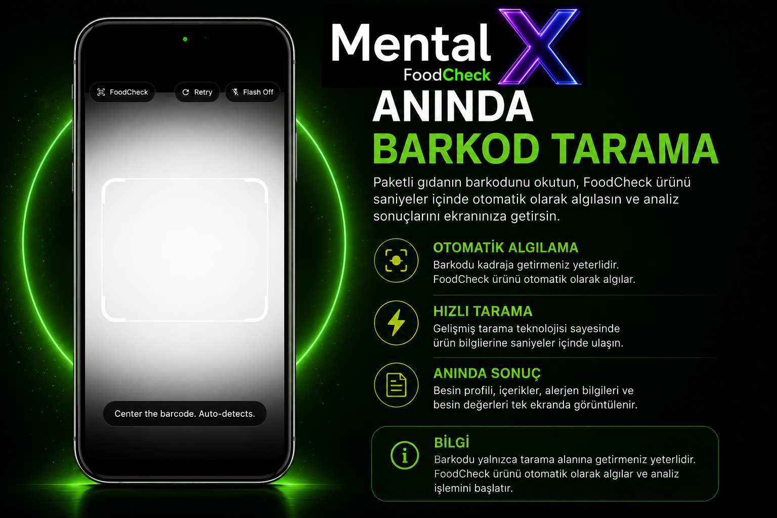 FoodCheck barkod tarama görseli